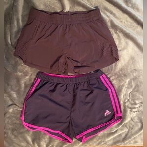 Athleta and Adidas Running Shorts